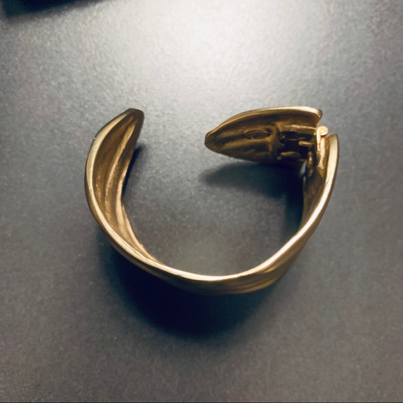 Satin Gold Cuff Bracelet | Kenneth Lane - Picture 9 of 10